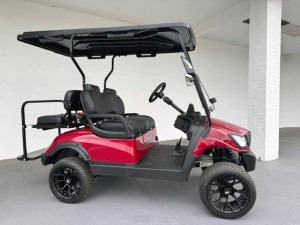 Burgundy Contender Flex 2+2 Lithium Golf Cart for sale 01